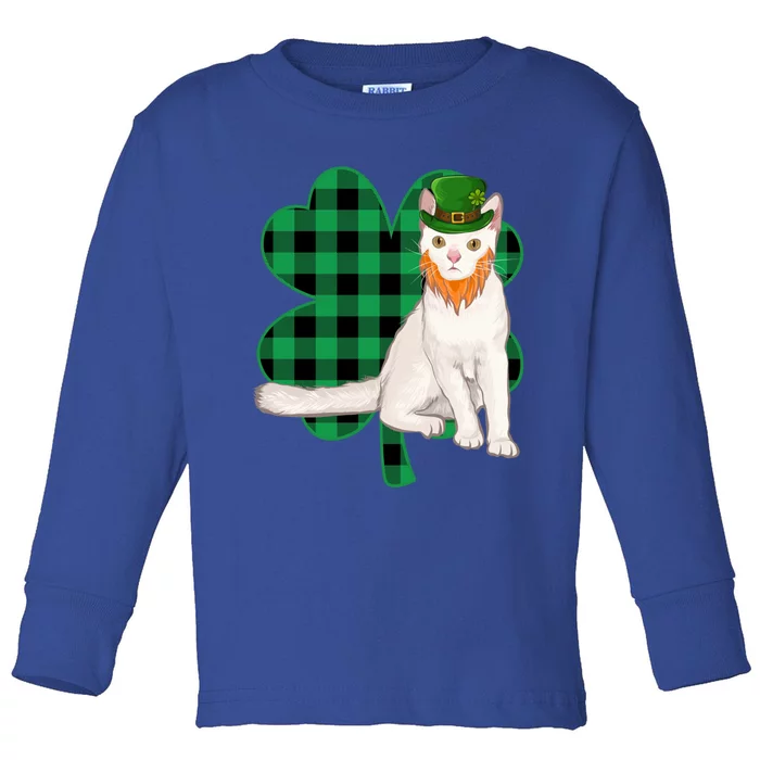 American Wirehair Leprechaun St Patricks Day Lucky Clover Cute Gift Toddler Long Sleeve Shirt