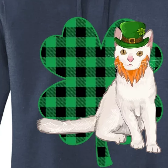 American Wirehair Leprechaun St Patricks Day Lucky Clover Cute Gift Women's Pullover Hoodie