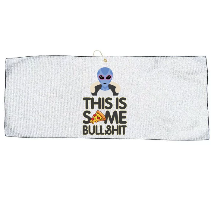 Alien Who Likes Pizza Ufo Alien Colorado Fun Large Microfiber Waffle Golf Towel