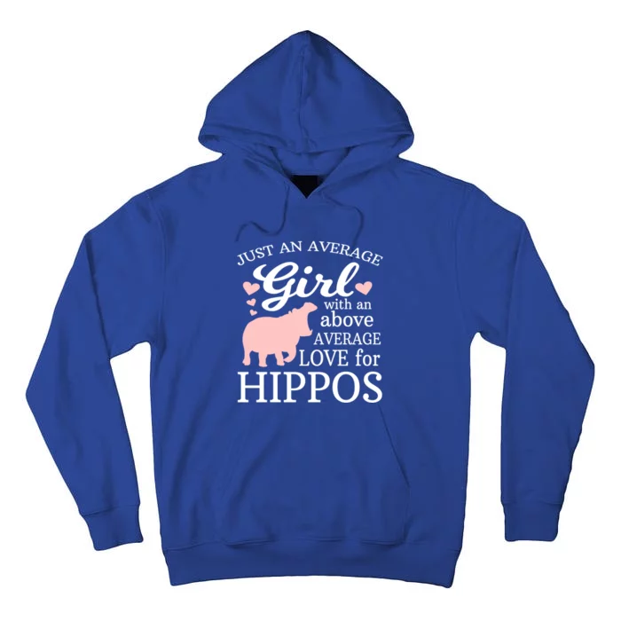 Average Who Loves Hippos Gift Hippopotamus Funny Gift Tall Hoodie