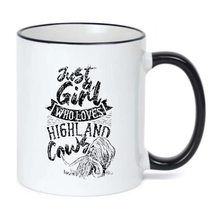 A Who Loves Highland Cows Highland Cattle Scottish Black Color Changing Mug