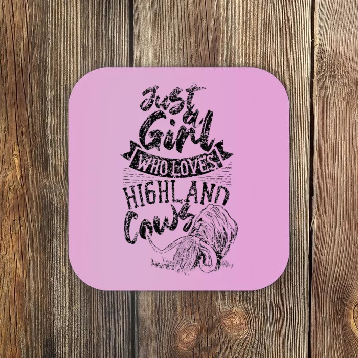 A Who Loves Highland Cows Highland Cattle Scottish Coaster