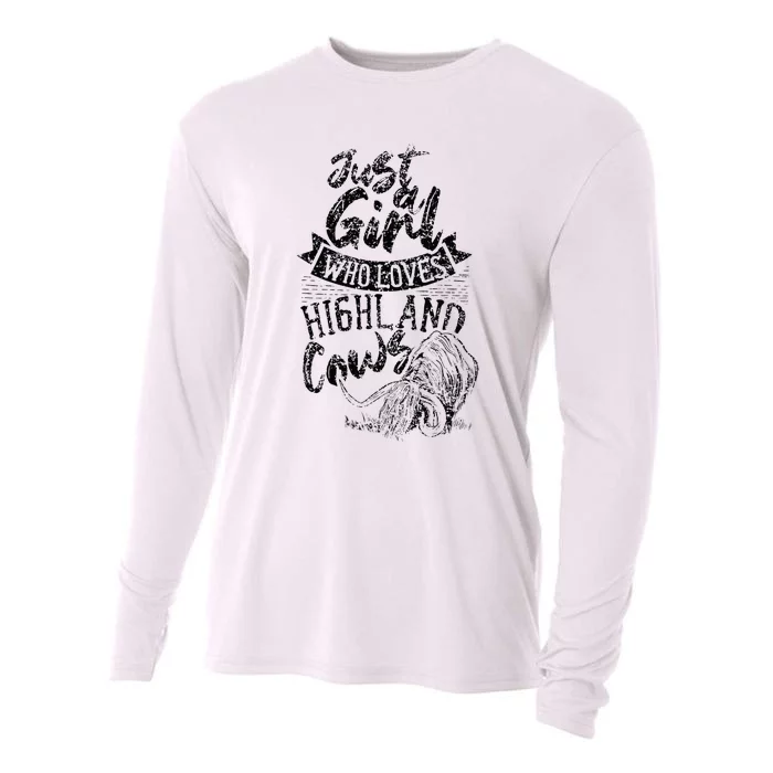 A Who Loves Highland Cows Highland Cattle Scottish Cooling Performance Long Sleeve Crew