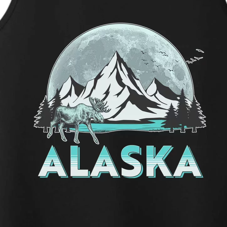 Alaska Wilderness Moose Moon Performance Tank