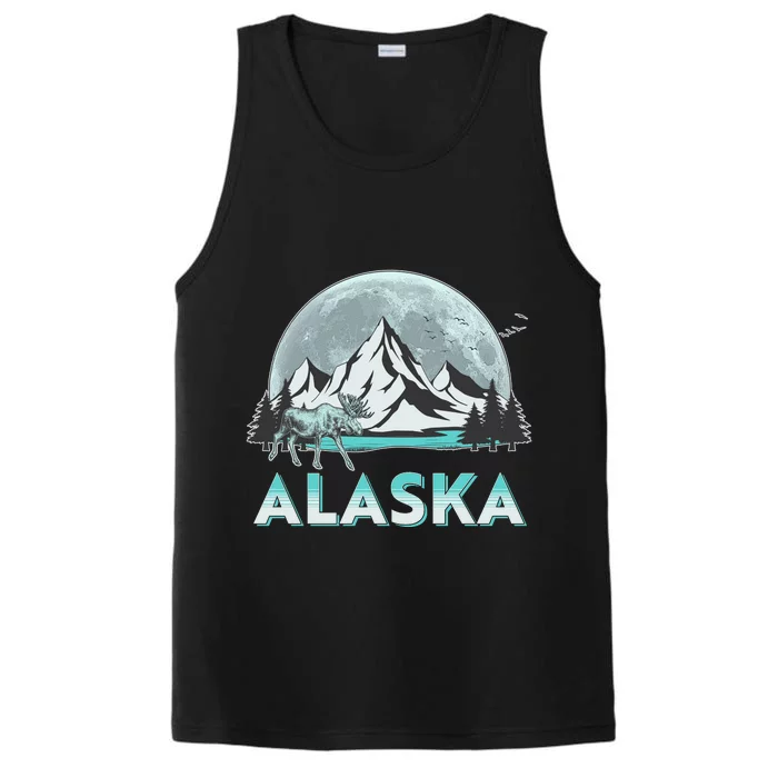 Alaska Wilderness Moose Moon Performance Tank