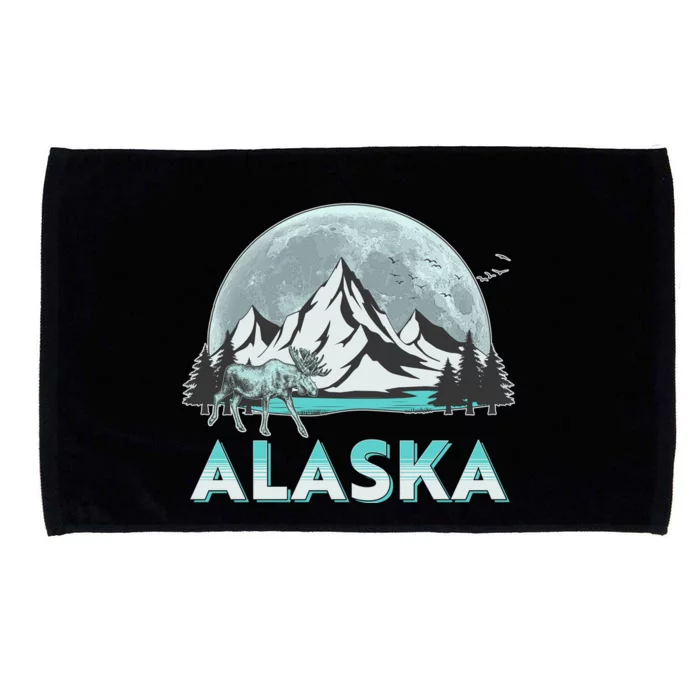 Alaska Wilderness Moose Moon Microfiber Hand Towel