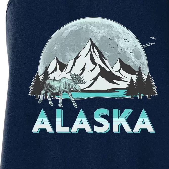 Alaska Wilderness Moose Moon Women's Racerback Tank