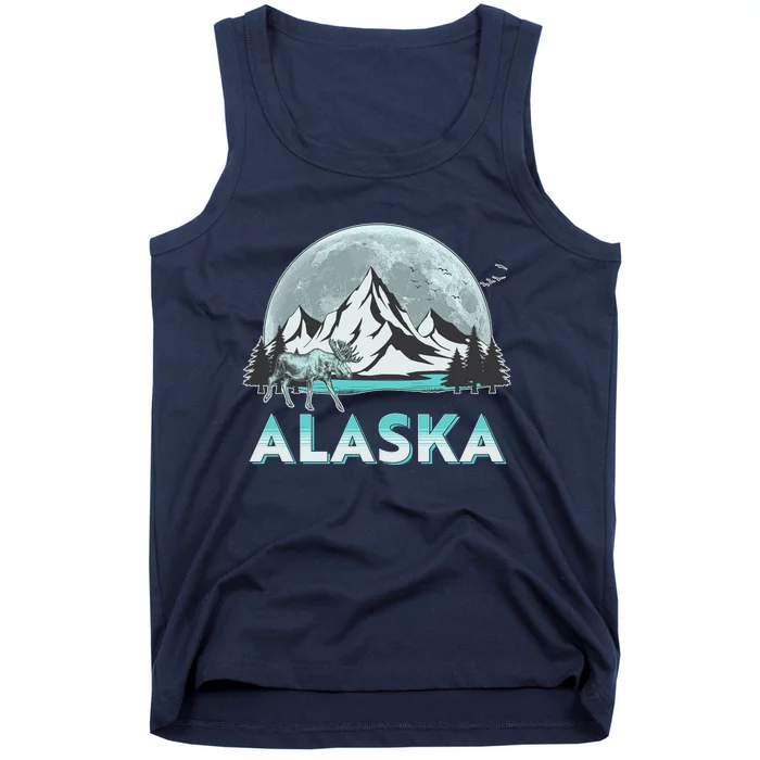 Alaska Wilderness Moose Moon Tank Top