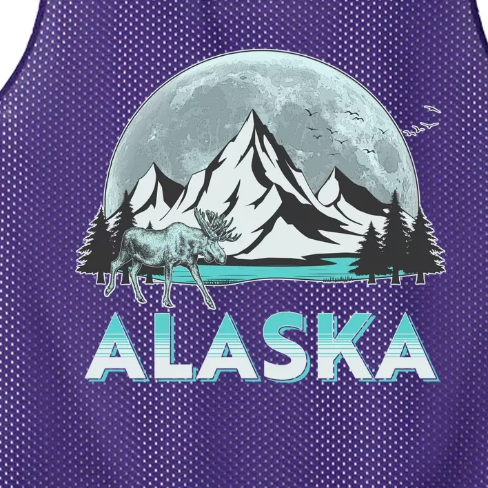 Alaska Wilderness Moose Moon Mesh Reversible Basketball Jersey Tank