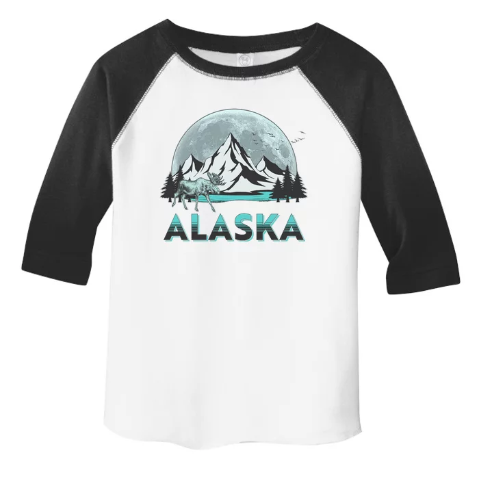 Alaska Wilderness Moose Moon Toddler Fine Jersey T-Shirt