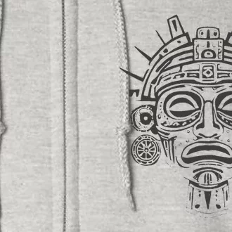 Aztec Warrior Mask Full Zip Hoodie