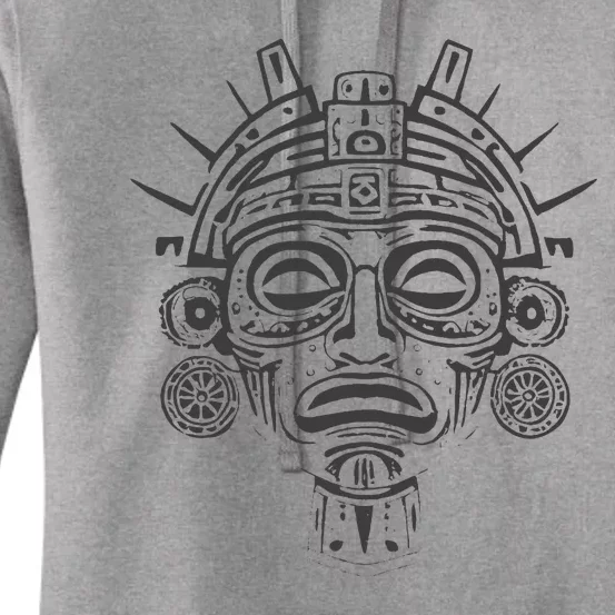 Aztec Warrior Mask Women's Pullover Hoodie