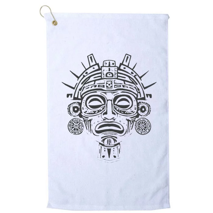 Aztec Warrior Mask Platinum Collection Golf Towel