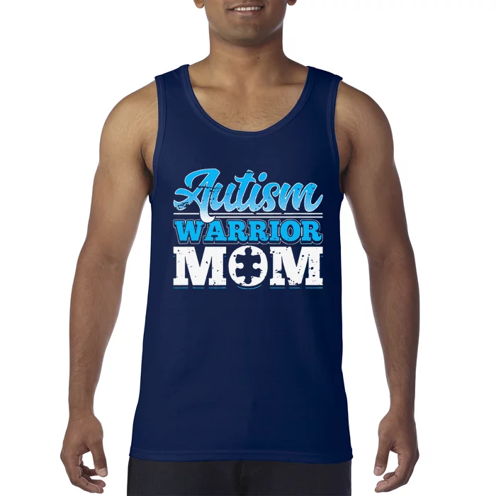 Autism Warrior Mom Autism Awareness Month Gift Tank Top