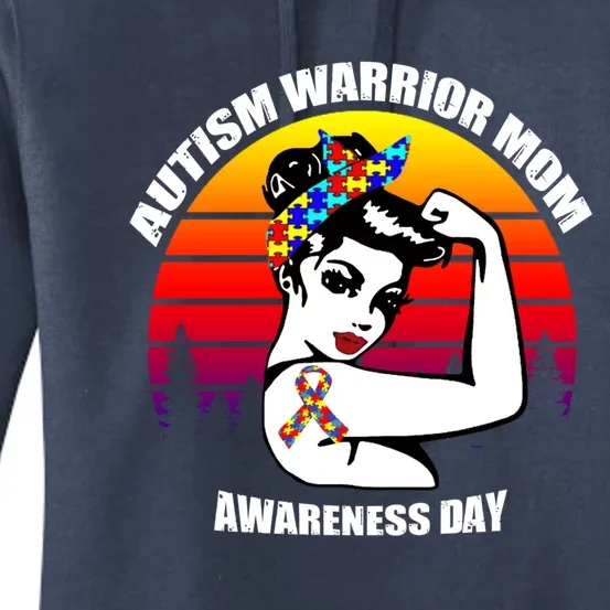 Autism Warrior Mom Unbreakable Gift Autism Awareness Tee Cool Gift Women's Pullover Hoodie