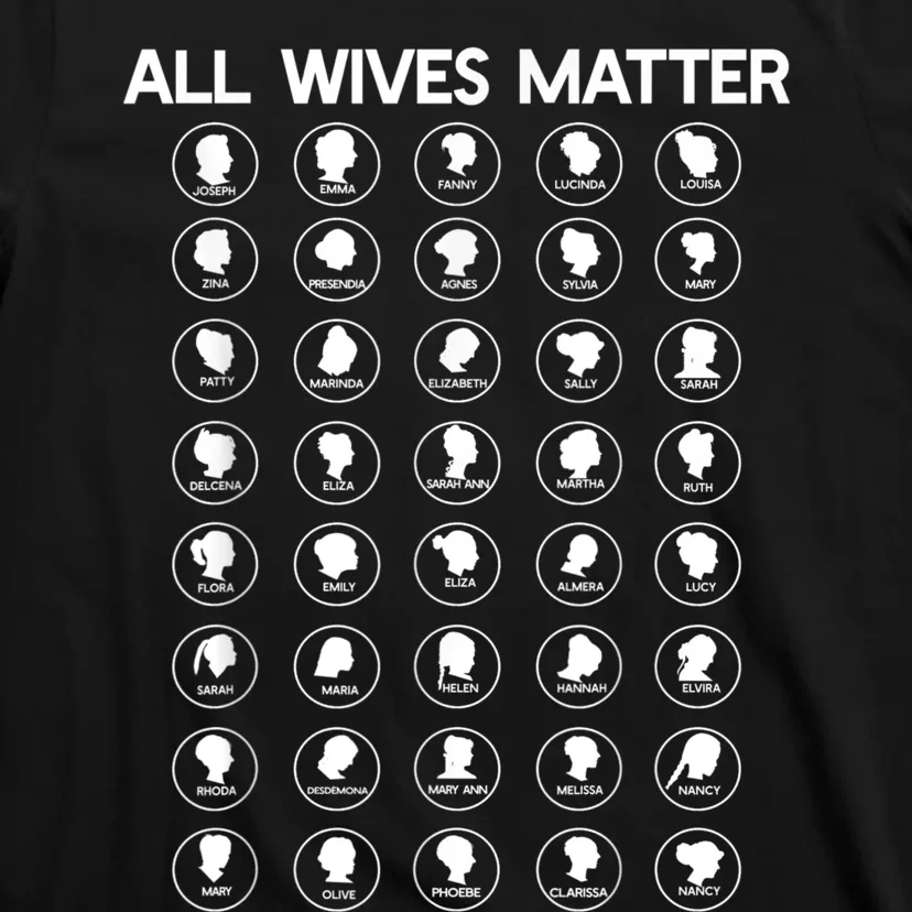 Vanding brug Rundt og rundt ALL WIVES MATTER Joseph Smith Polygamy Ex Mormon LDS Meme T-Shirt |  TeeShirtPalace