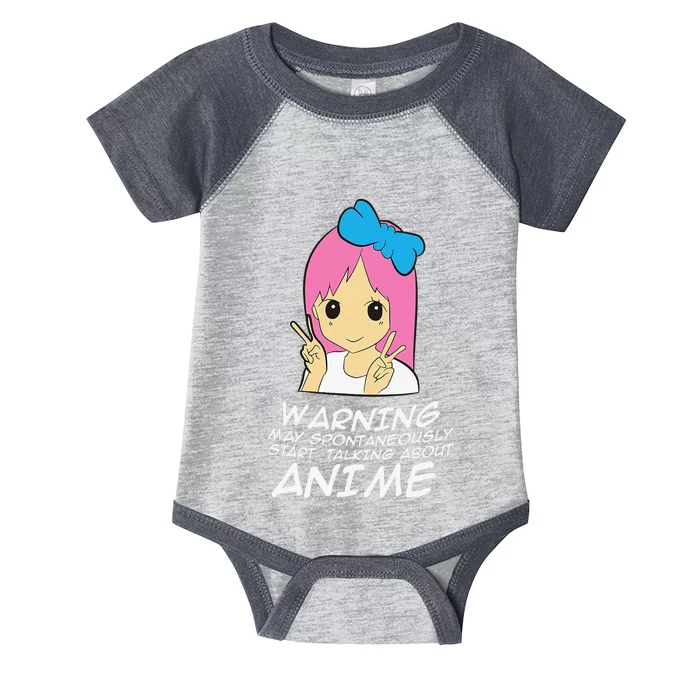 Anime Warning May Spontaneously Start Talking About Anime Infant Baby Jersey Bodysuit