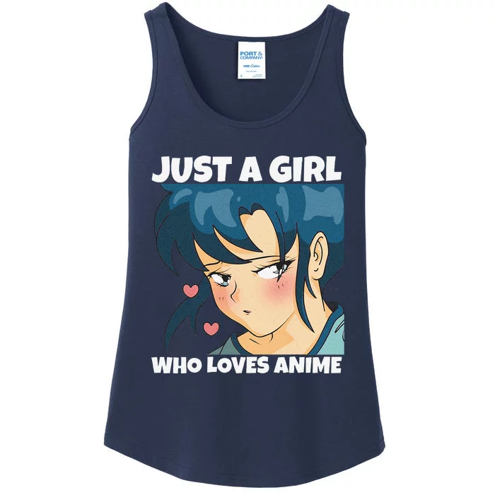 Anime Weeb Merch Forn Girls Just A Girl Who Loves Anime Ladies Essential Tank