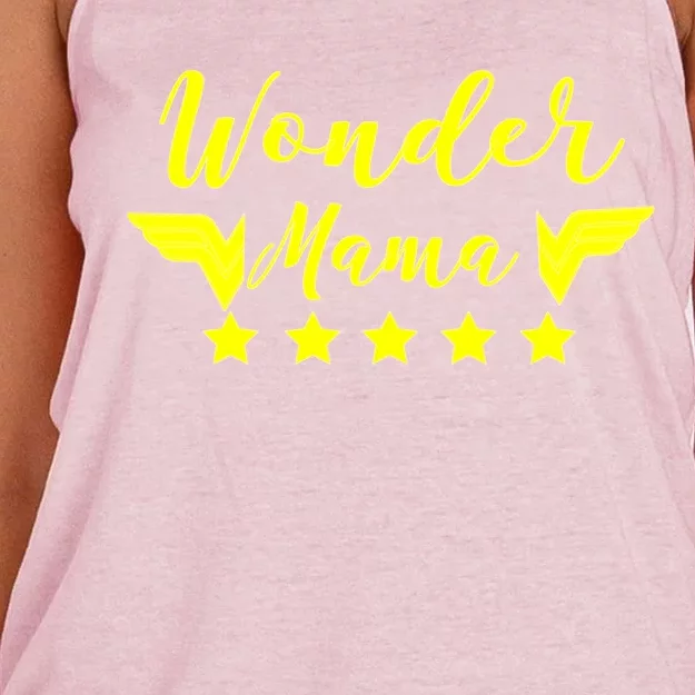 Aneisha Wonder Mama Mom Life Gift For Mothers Meaningful Gift Women's Knotted Racerback Tank