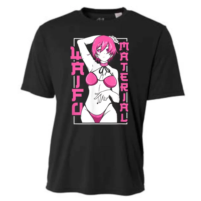 Anime Waifu Material Japanese Anime Lover Shirt Cooling Performance Crew T-Shirt