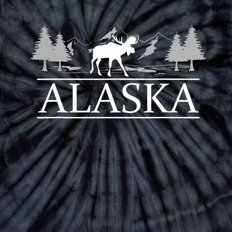 Alaskan Wilderness Moose Glacier Mountains Nature Alaska Tie-Dye T-Shirt