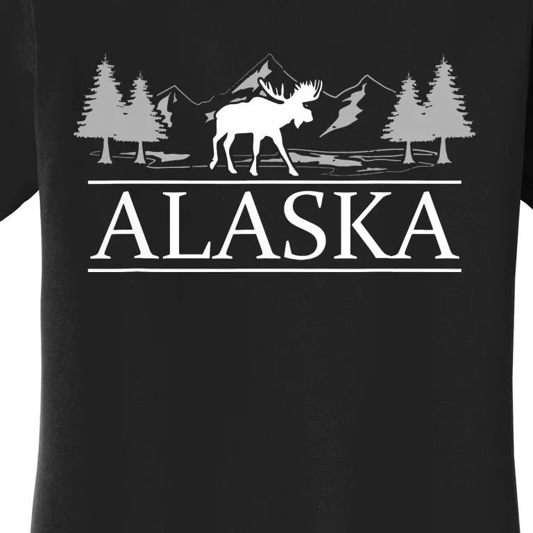 Alaskan Wilderness Moose Glacier Mountains Nature Alaska Women's T-Shirt