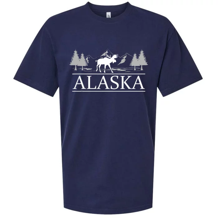 Alaskan Wilderness Moose Glacier Mountains Nature Alaska Sueded Cloud Jersey T-Shirt