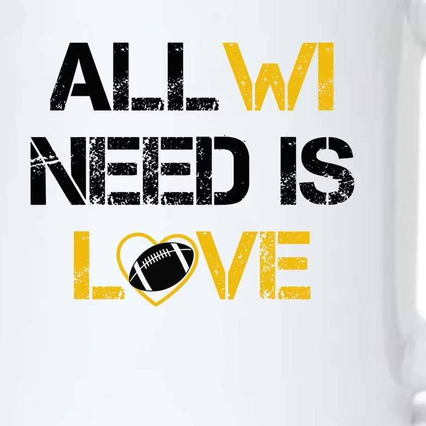 All Wi Need Is Love Green Bay Black Color Changing Mug