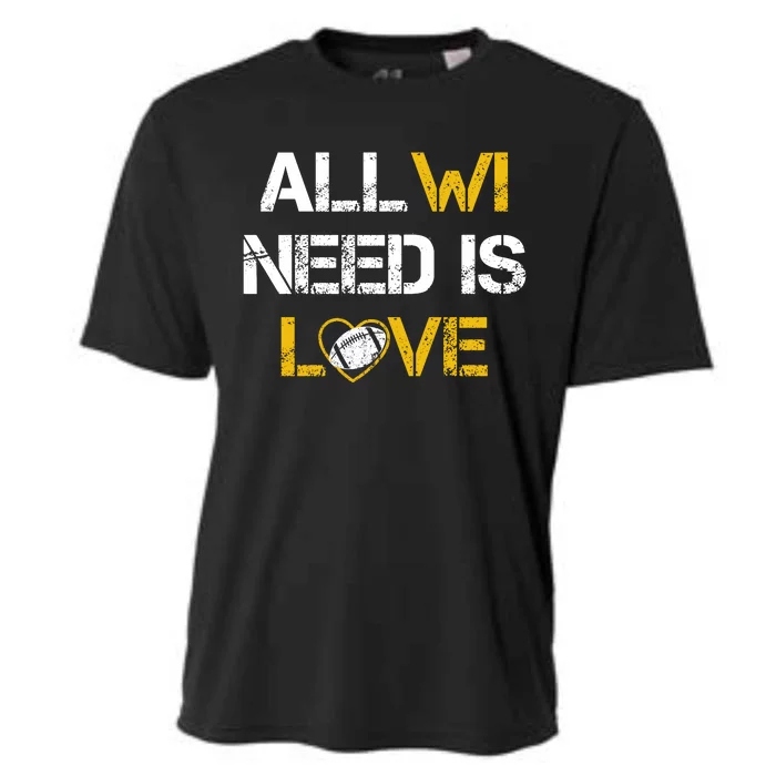 All Wi Need Is Love Green Bay Cooling Performance Crew T-Shirt