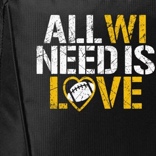 All WI Need Is Love Green Bay City Backpack