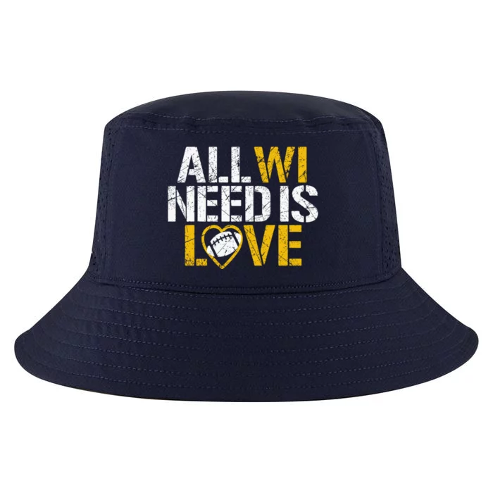 All WI Need Is Love Green Bay Cool Comfort Performance Bucket Hat