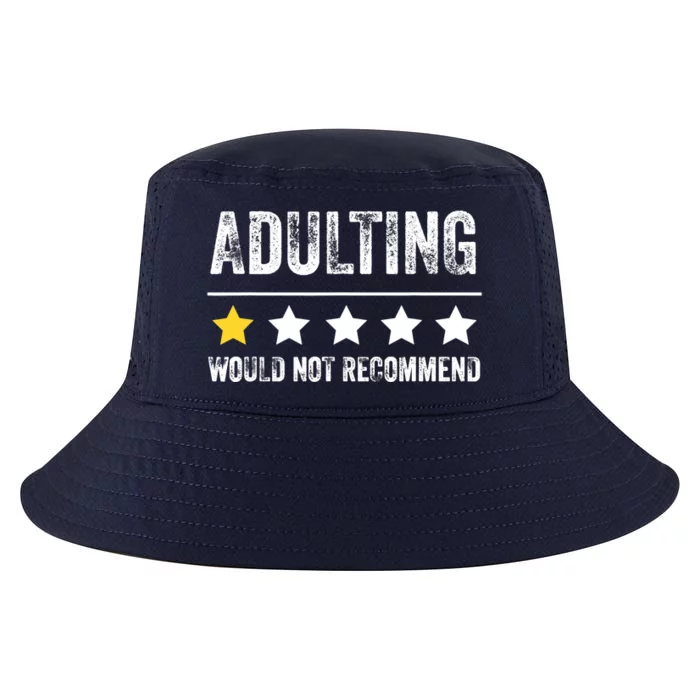 Adulting Would Not Recommend 1 Star Rating Funny For Adults Cool Comfort Performance Bucket Hat