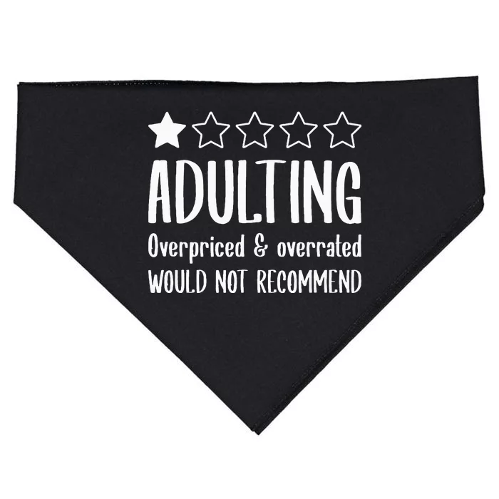 Adulting Would Not Recommend One Star USA-Made Doggie Bandana