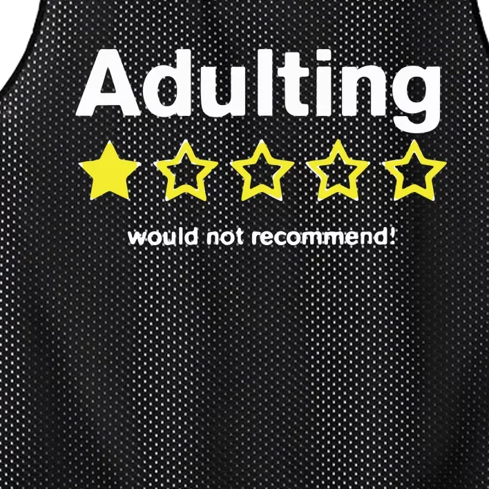 Adulting Would Not Recommend Mesh Reversible Basketball Jersey Tank