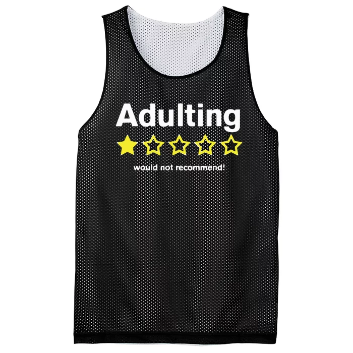 Adulting Would Not Recommend Mesh Reversible Basketball Jersey Tank