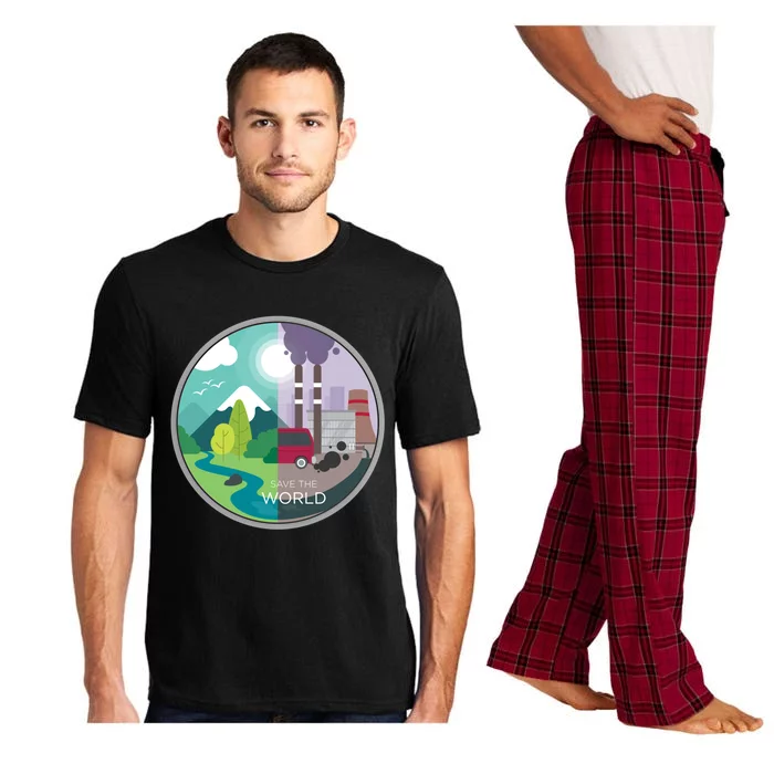 Air Water Pollution Nature Renewable Energy Vegan Off Grid Meaningful Gift Pajama Set