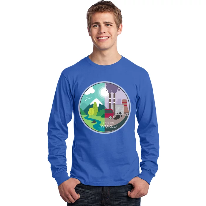 Air Water Pollution Nature Renewable Energy Vegan Off Grid Meaningful Gift Long Sleeve Shirt