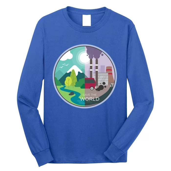 Air Water Pollution Nature Renewable Energy Vegan Off Grid Meaningful Gift Long Sleeve Shirt