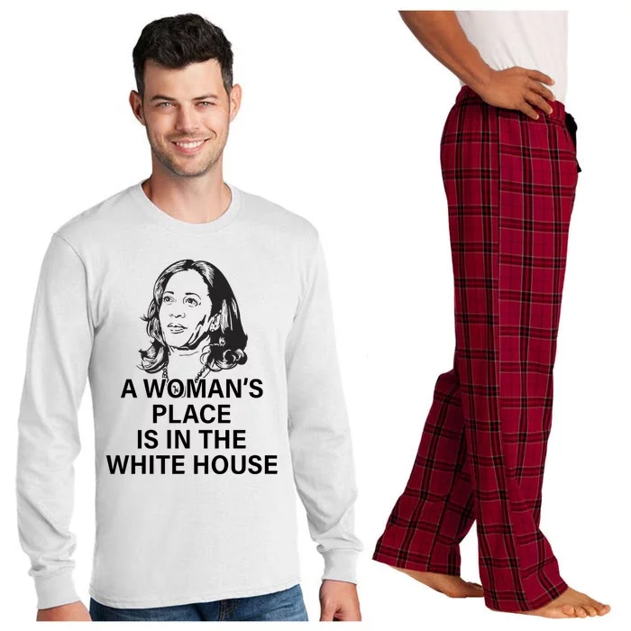 A WomanS Place Is In The White House Long Sleeve Pajama Set