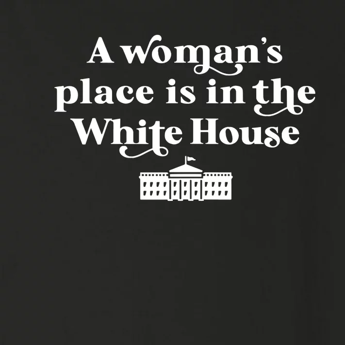 A Womans Place White House Feminist Kamala Harris 2024 Toddler Long Sleeve Shirt