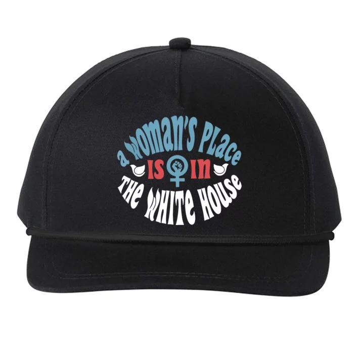 A Womans Place Is In The White House President Quote 2024 Snapback Five-Panel Rope Hat