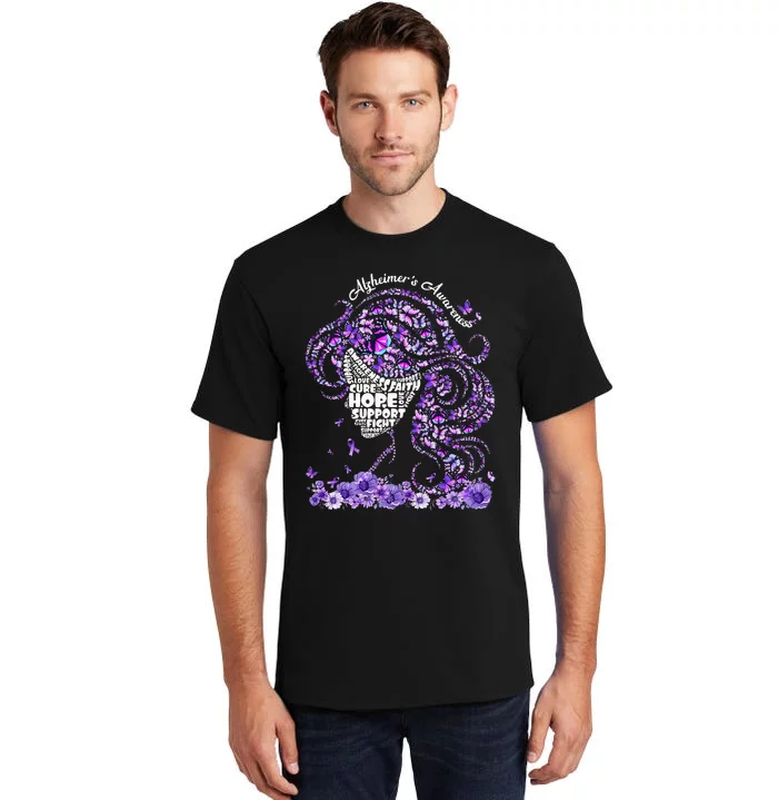 Alzheimers Wear Purple Alzheimers Awareness 2024 Tall T-Shirt