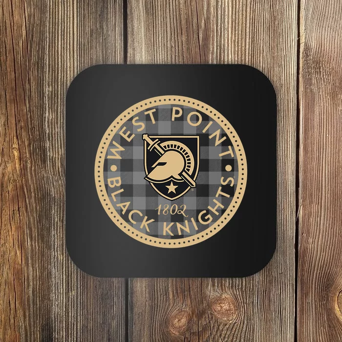 Army West Point Black Knights Plaid Badge Coaster