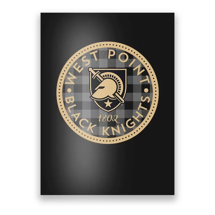 Army West Point Black Knights Plaid Badge Poster