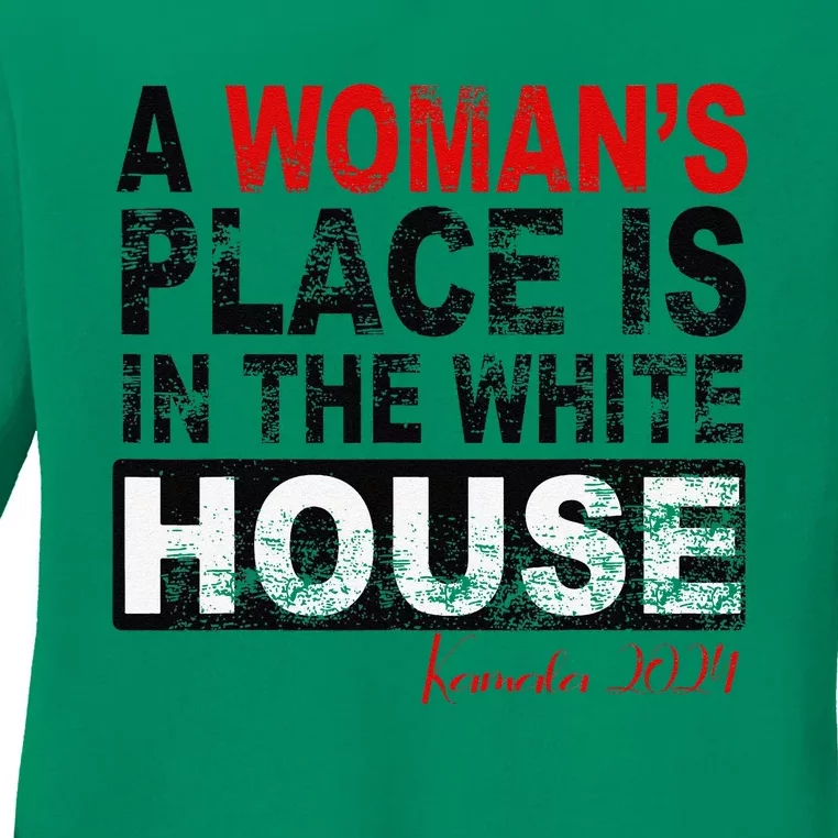 A WomanS Place Is In The White House Kamala Harris Ladies Long Sleeve Shirt