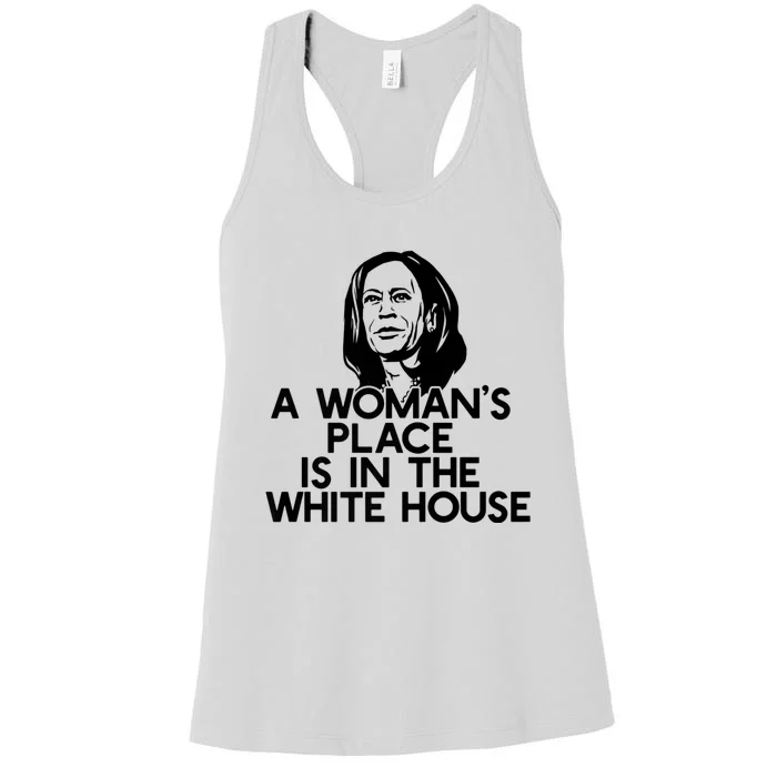 A WomanS Place Is In The White House Kamala Harris Meme Women's Racerback Tank