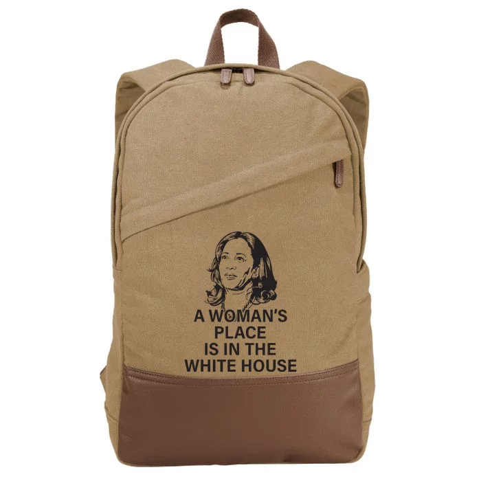 A Womans Place Is In The White House Cotton Canvas Backpack