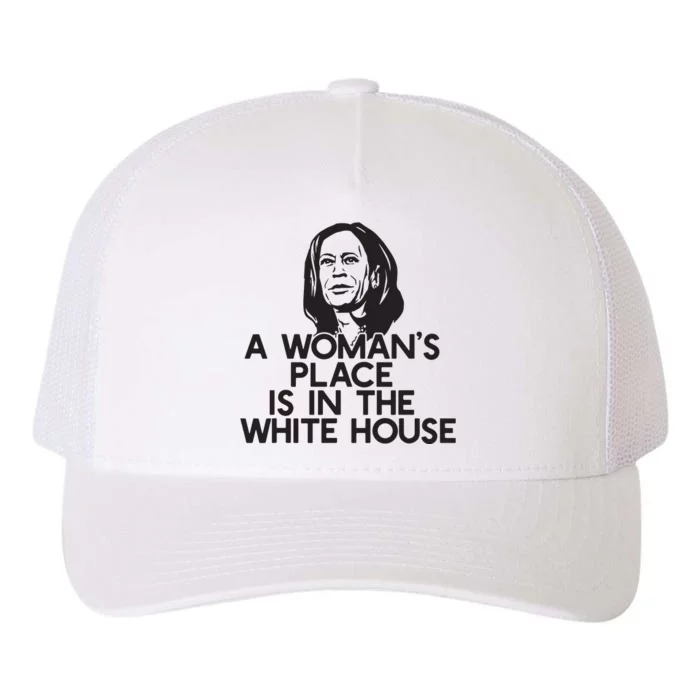 A Womans Place Is In The White House Kamala Harris Meme Yupoong Adult 5-Panel Trucker Hat