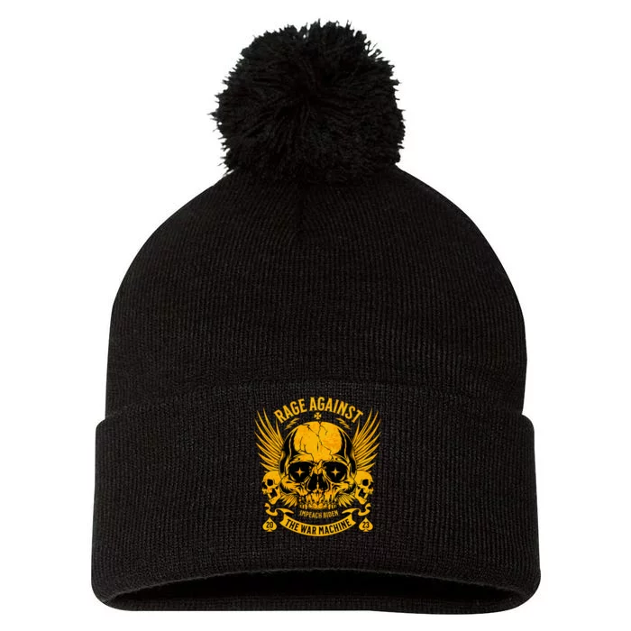 Anti War Peace Impeach Biden Ukraine Pom Pom 12in Knit Beanie