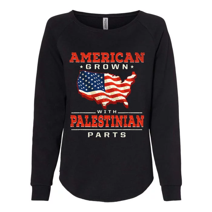 American with Palestinian Parts Patriotic Palestine Womens California Wash Sweatshirt